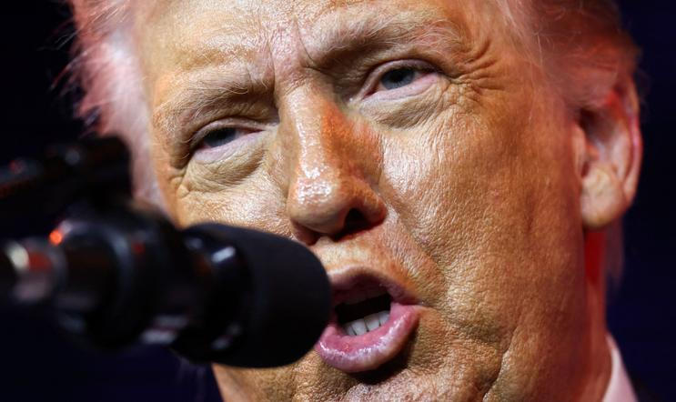 U.S. President Donald Trump addresses House Republicans at the Kennedy Center in Washington