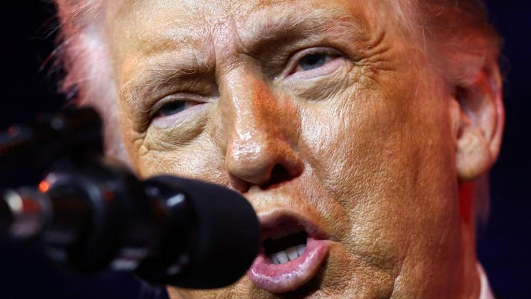 U.S. President Donald Trump addresses House Republicans at the Kennedy Center in Washington