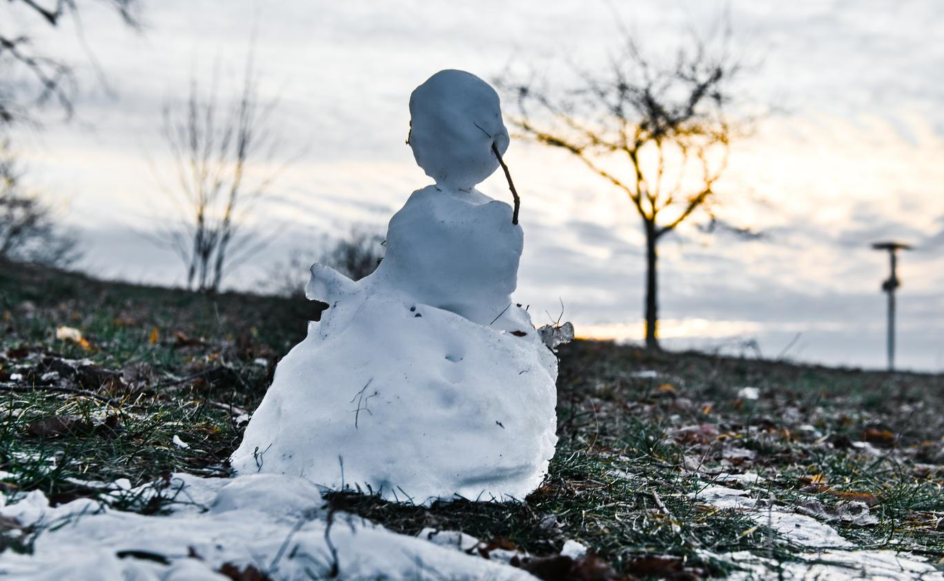 Sněhulák v Rosicích na Brněnsku, 7. ledna 2026.