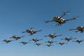 Armed,Drones,Are,Moving,Towards,The,Battlefield,,Futuristic,Aerial,Attack