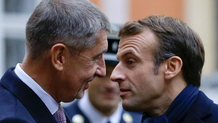 Babiš Macron v Praze