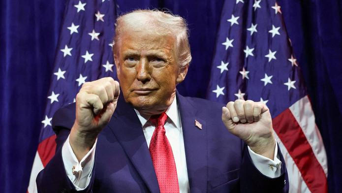 FILE PHOTO: U.S. President Donald Trump addresses House Republicans at the Kennedy Center in Washington