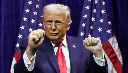 FILE PHOTO: U.S. President Donald Trump addresses House Republicans at the Kennedy Center in Washington