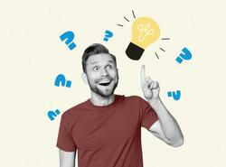 Creative,Trend,Design,3d,Collage,Sketch,Of,Young,Man,Excited