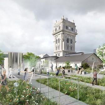 Součástí projektu bude také revitalizace celého areálu na nový veřejný prostor s vodními prvky a ukázkami různých forem vody v městském i přírodním prostředí. 