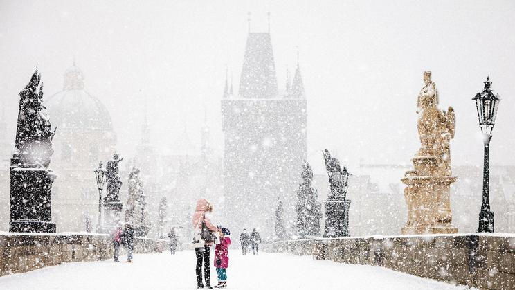 Karlův most / Sníh / Zima / Leden 2021 / Dap
