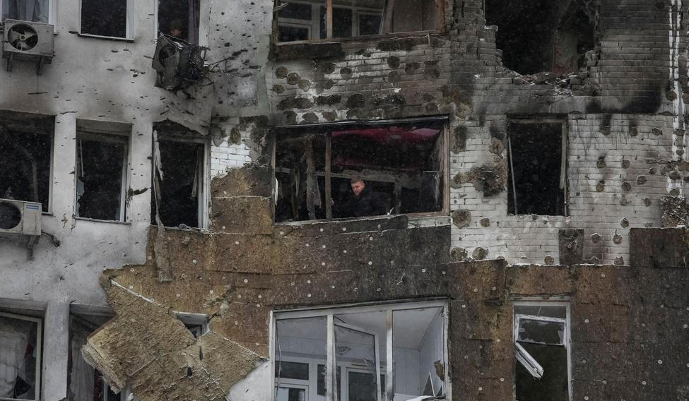 Russian missile and drone strike in Kyiv