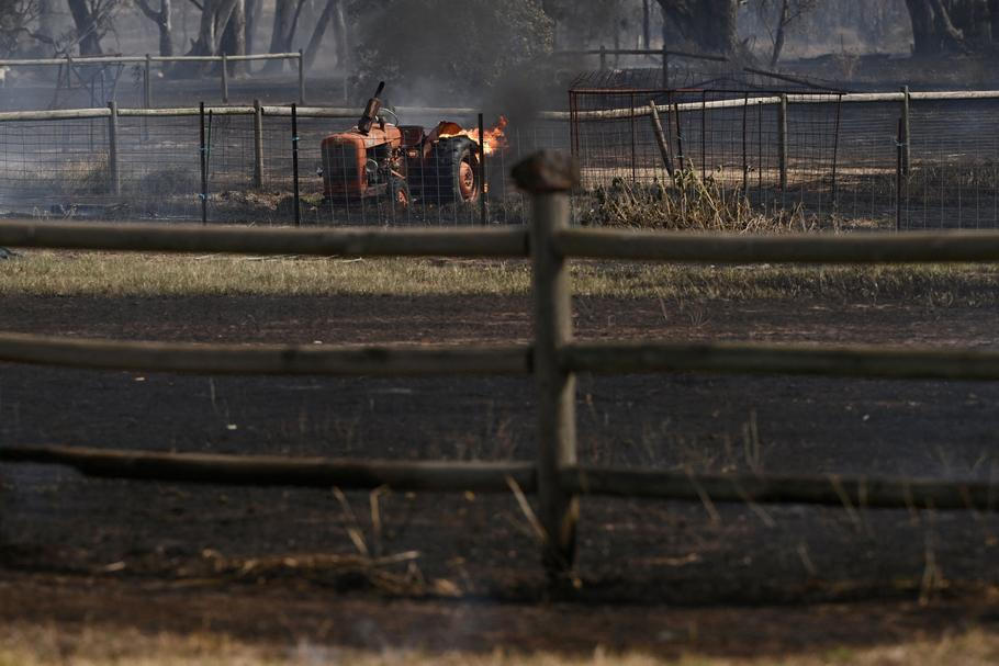 Následky požárů v Austrálii.