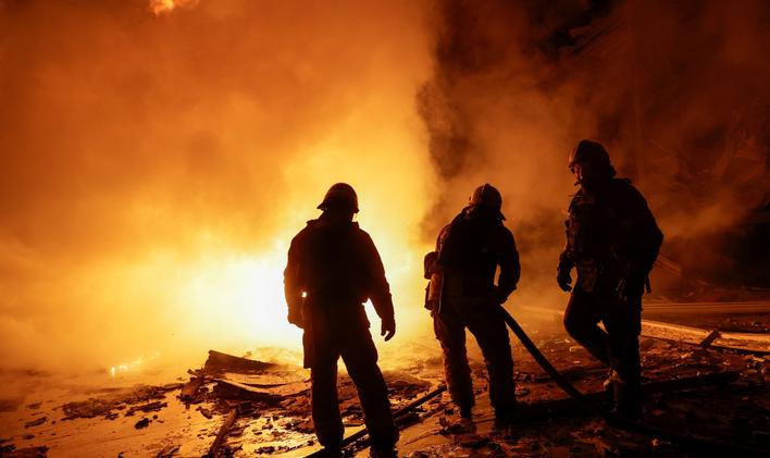 Aftermath of a Russian missile attack in Kharkiv