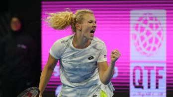 Kateřina Siniaková slaví výhru nad Cori Gauffovou v Dauhá 2024