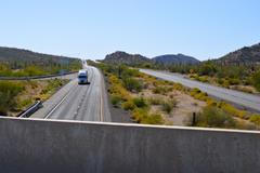 Dálnice u Casa Grande v Arizoně