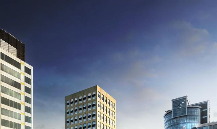 Vizualizace mrakodrapu na Budějovické.