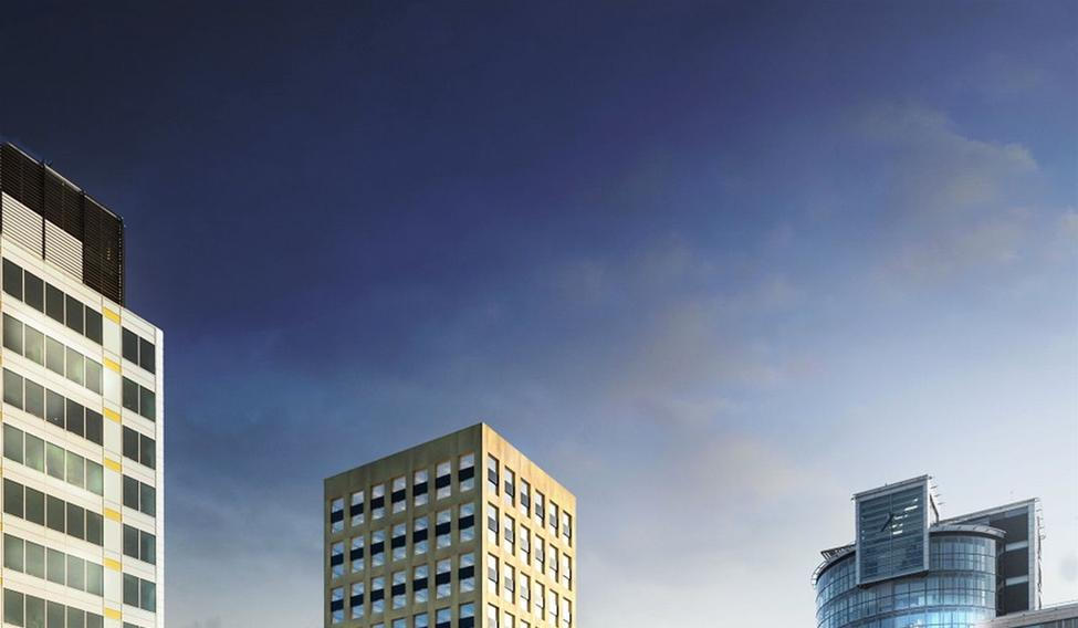 Vizualizace mrakodrapu na Budějovické.