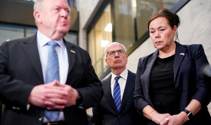 U.S. Senator Angus King meets Denmark's Foreign Minister Rasmussen and Greenland's Foreign Minister Motzfeldt in Washington