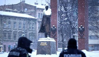 Aftermath of a Russian drone attack in in Lviv