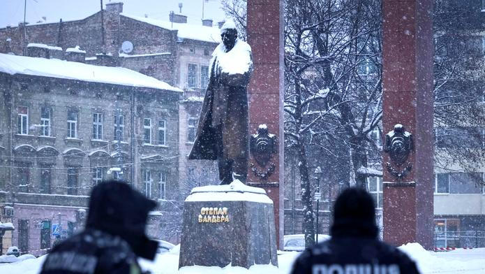 Aftermath of a Russian drone attack in in Lviv