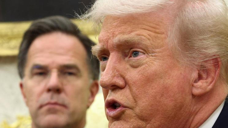 FILE PHOTO: U.S. President Trump meets with NATO Secretary General Rutte in Washington