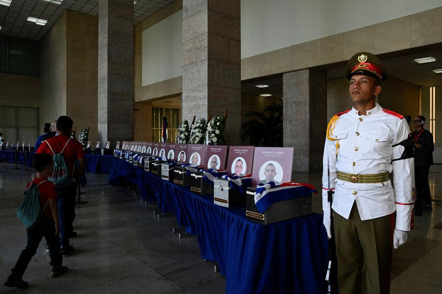 Cuba pays tribute to 32 soldiers killed in U.S. attack on Venezuela, in Havana