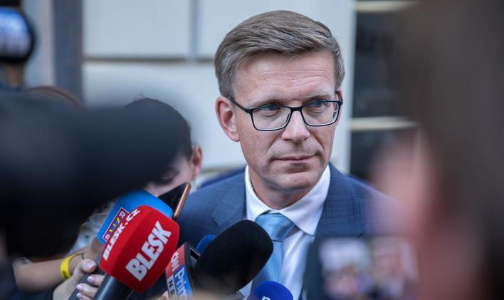 Krajské volby 2024: Martin Kupka ve volebním štábu ODS