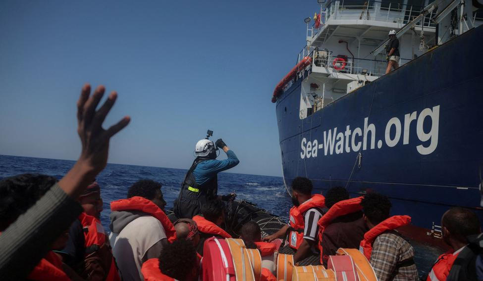 FILE PHOTO: Sea-Watch 5 migrant search and rescue ship rescues migrants at the SAR zone off Libya
