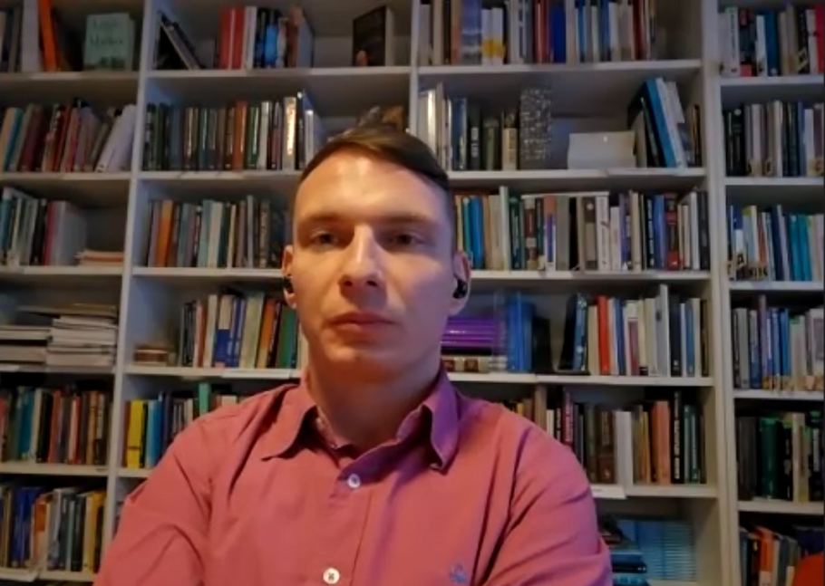 Bulharský ekonom Adrian Nikolov v rozhovoru pro Aktuálně.cz, 15. ledna 2025.