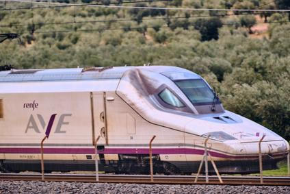 Puertollano,,Spain,-,Dec,17,,2025:,Renfe,Ave,High-speed,Train