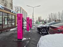 Nabíjecí stanice elektromobilů v Moskvě
