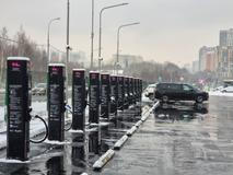 Nabíjecí stanice elektromobilů v Moskvě