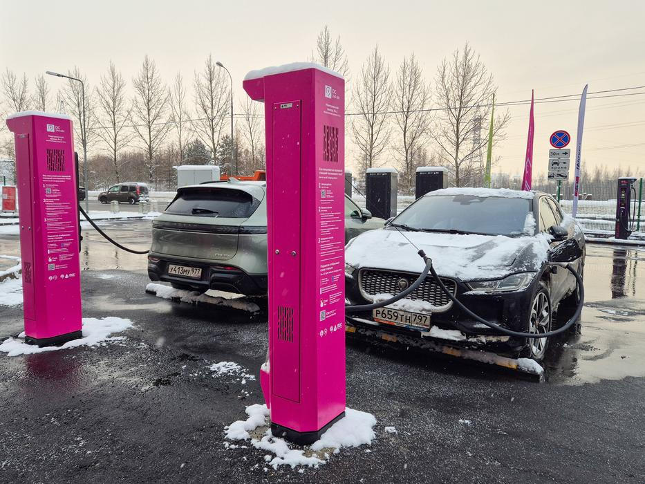 Nabíjecí stanice elektromobilů v Moskvě