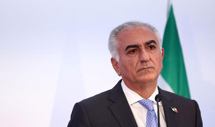 FILE PHOTO: Son of last Shah of Iran, Reza Pahlavi, gives a press conference in Paris