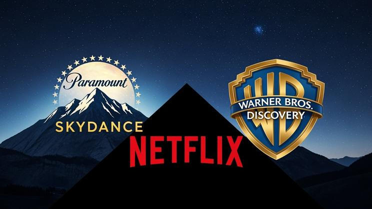 An,Image,That,Combines,The,Logos,Of,Paramount,Skydance,,Netflix