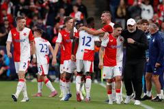 Radost fotbalistů Slavie