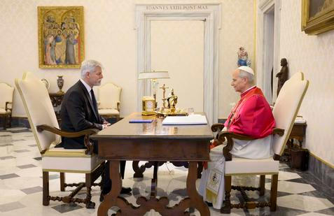 ITALY - POPE LEO XIV RECEIVES IN PRIVATE AUDIENCE MR PETR PAVEL  AT  THE  VATICAN - 2026/1/19