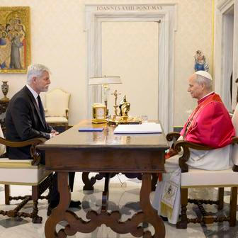 ITALY - POPE LEO XIV RECEIVES IN PRIVATE AUDIENCE MR PETR PAVEL  AT  THE  VATICAN - 2026/1/19