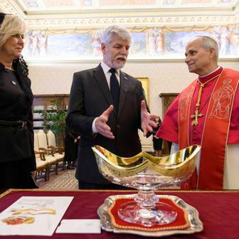 ITALY - POPE LEO XIV RECEIVES IN PRIVATE AUDIENCE MR PETR PAVEL  AT  THE  VATICAN - 2026/1/19