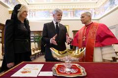 ITALY - POPE LEO XIV RECEIVES IN PRIVATE AUDIENCE MR PETR PAVEL  AT  THE  VATICAN - 2026/1/19