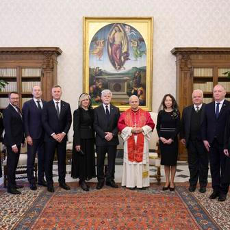 ITALY - POPE LEO XIV RECEIVES IN PRIVATE AUDIENCE MR PETR PAVEL  AT  THE  VATICAN - 2026/1/19
