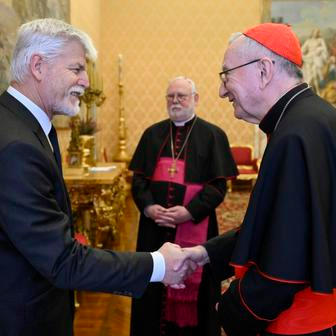 ITALY - POPE LEO XIV RECEIVES IN PRIVATE AUDIENCE MR PETR PAVEL  AT  THE  VATICAN - 2026/1/19
