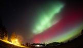 Polární záře, nebe, hvězdy