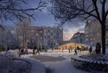 Návrh studia ADEPT, který získal podporu všech klíčových aktérů, pracuje s piazzettou jako s plynule modelovaným terénem bez bariér. Prostor tvůrci navrhli tak, aby se jím dalo přirozeně a bez problému překonat pěšky, na kole, s kočárkem i s omezenou mobilitou. A omezení automobilové dopravy uvolní místo pro to podstatné – setkávání, odpočinek a městský život.