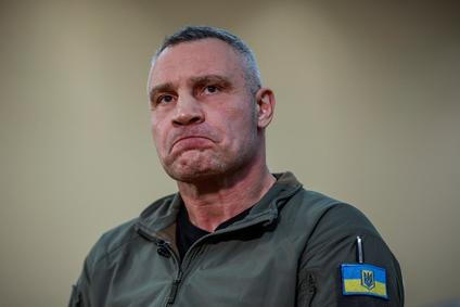 Kyiv Mayor Klitschko attends an interview with Reuters in Kyiv