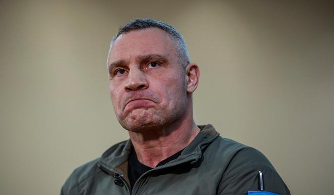 Kyiv Mayor Klitschko attends an interview with Reuters in Kyiv