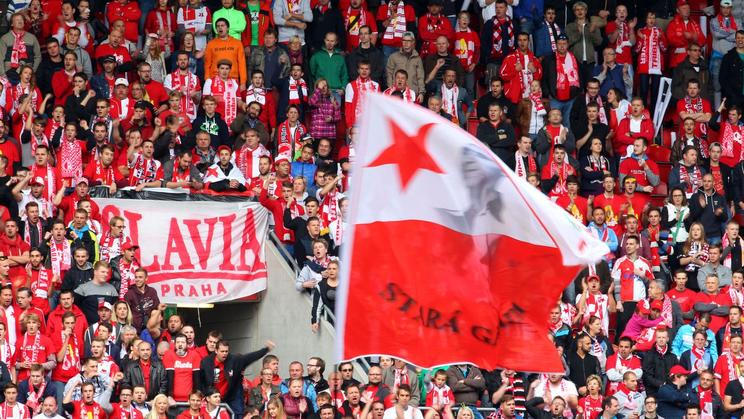 SL, Slavia-Sparta: fanoušci Slavie