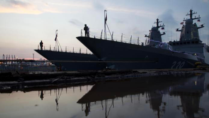 Russia Warship In Indonesia