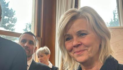 Manželka prezidenta Petra Pavla Eva Pavlová při představování projektu na pomoc samoživitelkám a samoživitelům