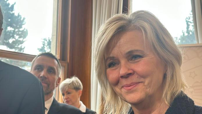 Manželka prezidenta Petra Pavla Eva Pavlová při představování projektu na pomoc samoživitelkám a samoživitelům