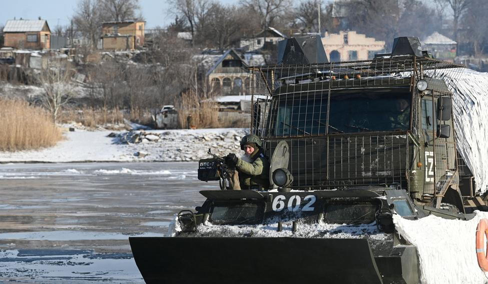 Russian soldiers undergo military training in Rostov region