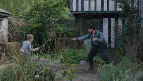 Jacobi Jupe v roli malého Shakespearova syna a Paul Mescal jako dramatik William Shakespeare.