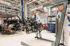 Recyklace Volkswagenu T6 v závodě ve Cvikově.