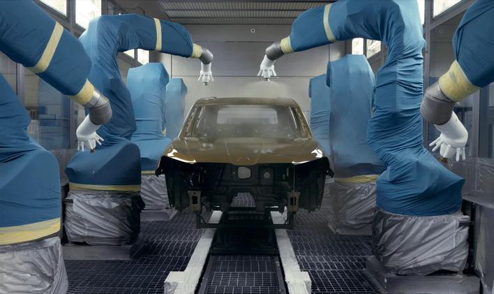 Výroba vozů Škoda v Mladé Boleslavi.